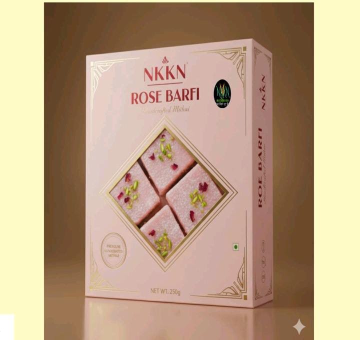 Rose Barfi A Royal Indian Sweet Infused with Floral Elegance by NKKN