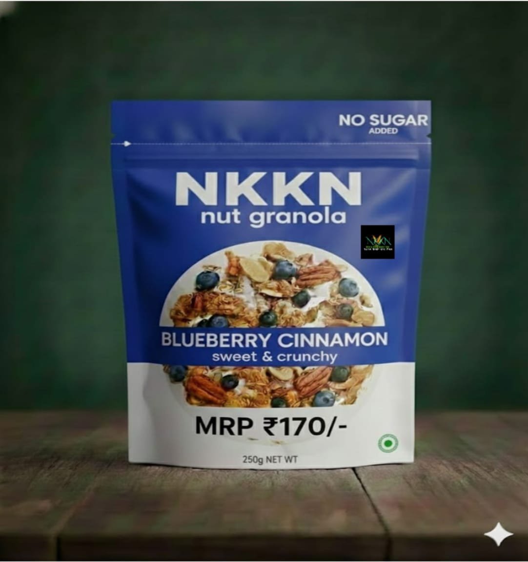 NKKN Brand Nut Granola (Blueberry, Cinnamon Sweet & Crunch) – A Perfect Blend of Taste, Nutrition, and Crunch